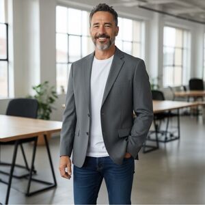 Men's Classic Gray Blazer